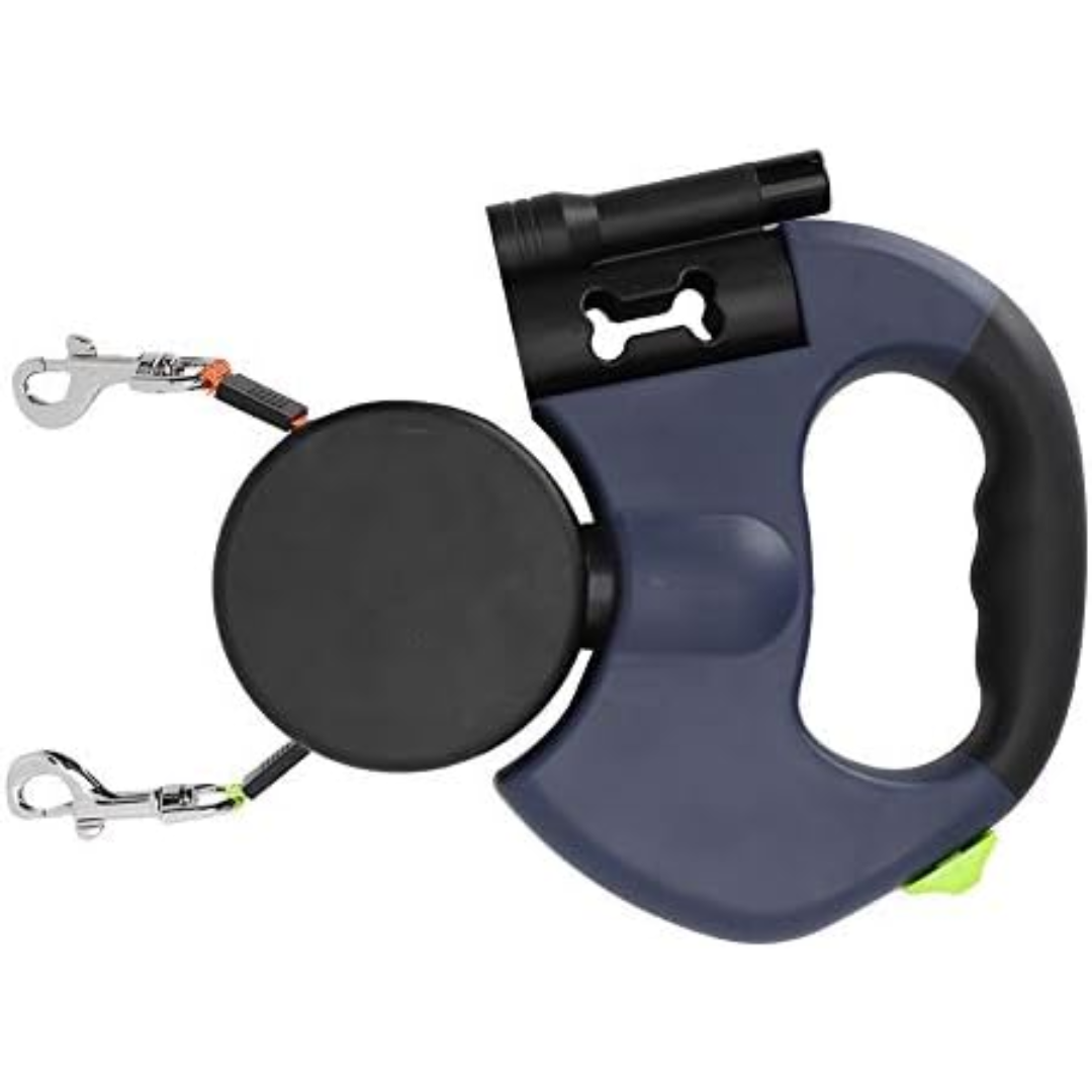 Correa Retráctil 2 Perros Antienredos