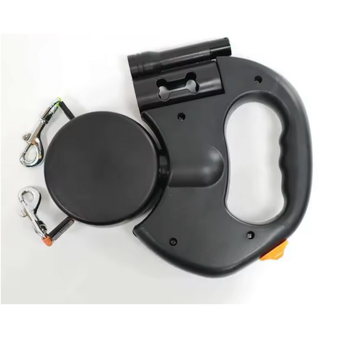 Correa Retráctil 2 Perros Antienredos